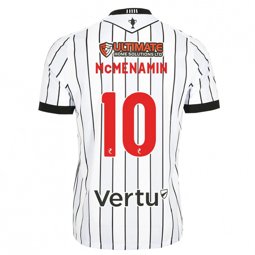 Danxen Mann Conor Mcmenamin #10 Hvit Svart Rød Hjemmetrøye Drakt Trøye 2026/27 Skjorter T-Skjorte