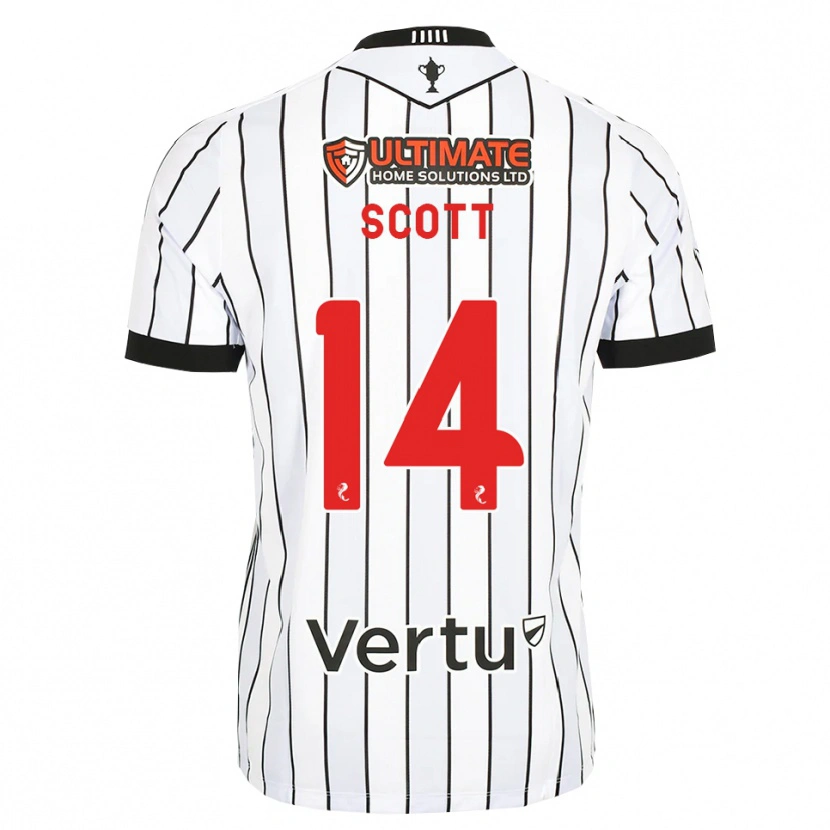 Danxen Mann James Scott #14 Hvit Svart Rød Hjemmetrøye Drakt Trøye 2026/27 Skjorter T-Skjorte