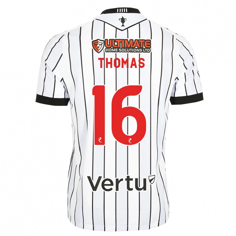 Danxen Mann Luke Thomas #16 Hvit Svart Rød Hjemmetrøye Drakt Trøye 2026/27 Skjorter T-Skjorte