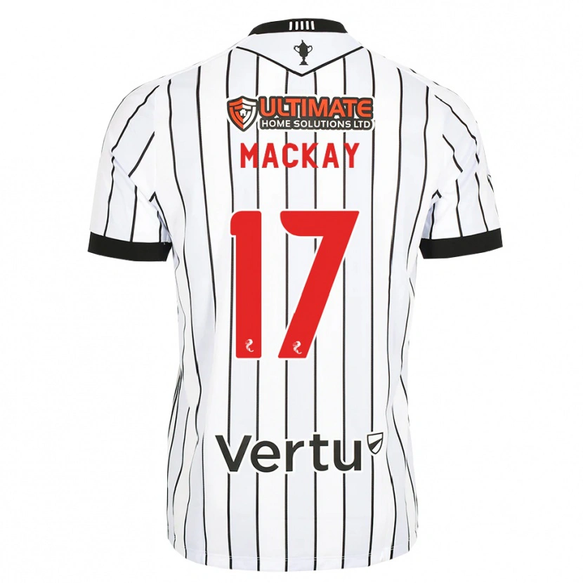 Danxen Mann Rory Mackay #17 Hvit Svart Rød Hjemmetrøye Drakt Trøye 2026/27 Skjorter T-Skjorte