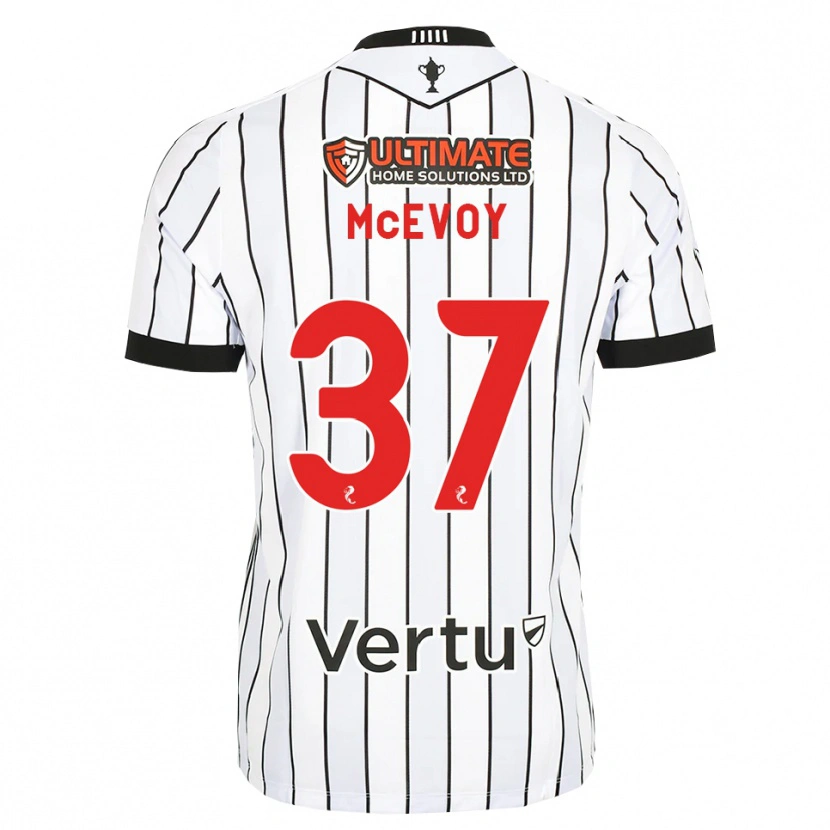 Danxen Mann Carrick Mcevoy #37 Hvit Svart Rød Hjemmetrøye Drakt Trøye 2026/27 Skjorter T-Skjorte