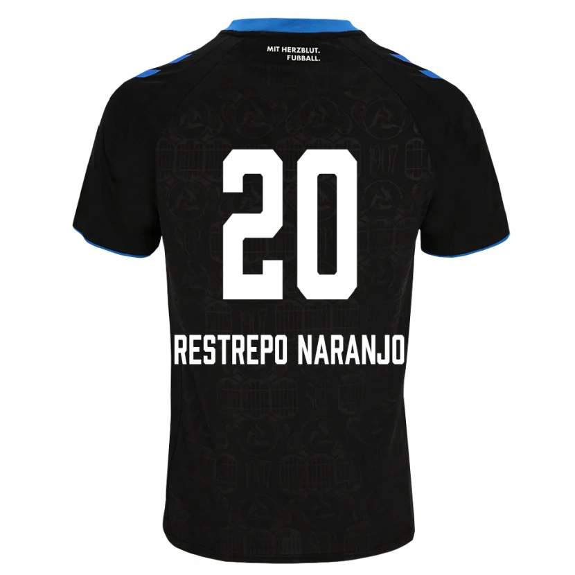 Danxen Mann Pedro Restrepo Naranjo #20 Svart Hvit Rød Hjemmetrøye Drakt Trøye 2026/27 Skjorter T-Skjorte