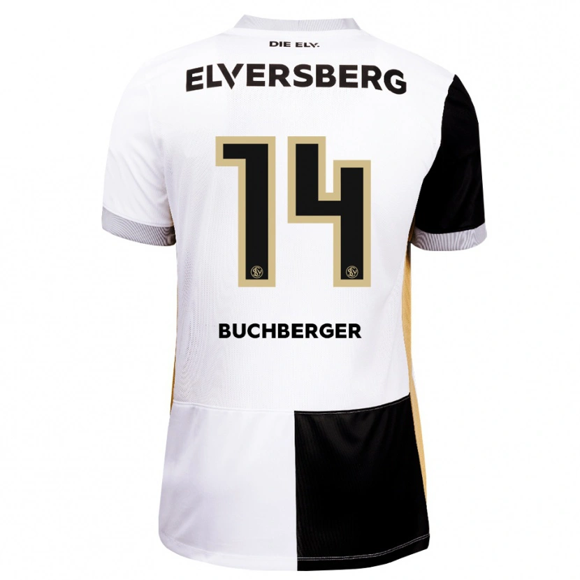 Danxen Mann Jonas Buchberger #14 Svart Hvit Brun Hjemmetrøye Drakt Trøye 2026/27 Skjorter T-Skjorte