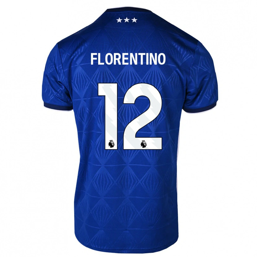 Danxen Mann Florentino Ibrain Morris Luís #12 Mediumblå Hvit Rød Hjemmetrøye Drakt Trøye 2026/27 Skjorter T-Skjorte