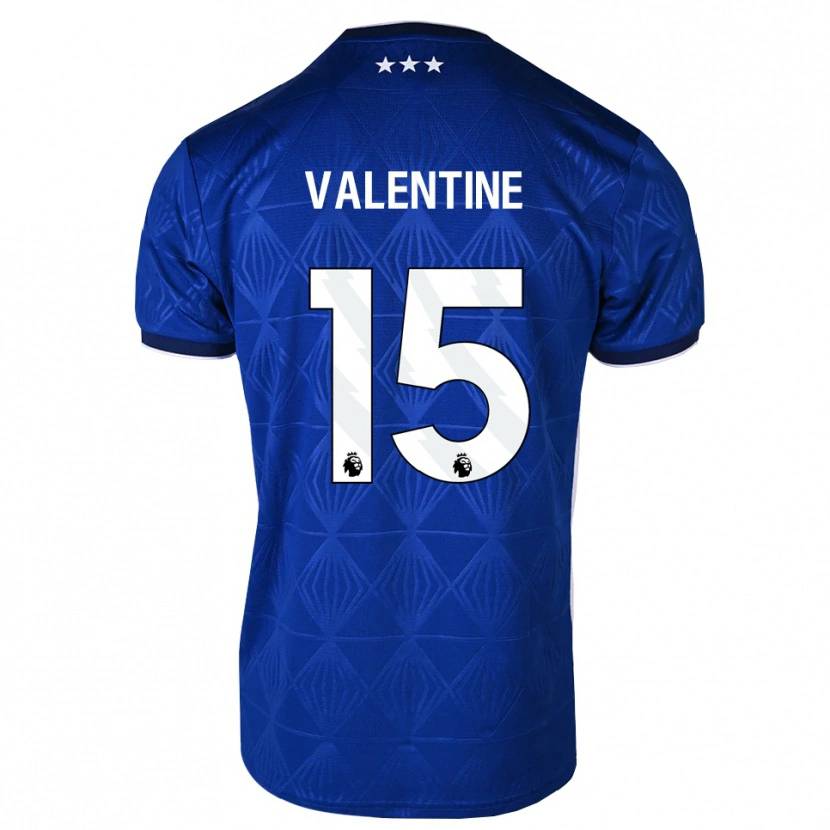 Danxen Mann Nico Valentine #15 Mediumblå Hvit Rød Hjemmetrøye Drakt Trøye 2026/27 Skjorter T-Skjorte