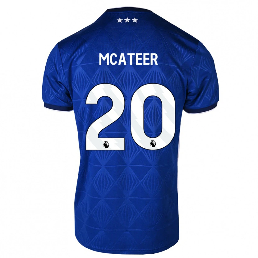Danxen Mann Kasey Mcateer #20 Mediumblå Hvit Rød Hjemmetrøye Drakt Trøye 2026/27 Skjorter T-Skjorte