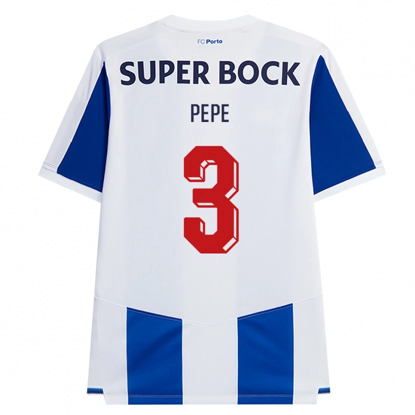 Danxen Mann Pepe #3 Blå Hvit Rød Hjemmetrøye Drakt Trøye 2026/27 Skjorter T-Skjorte