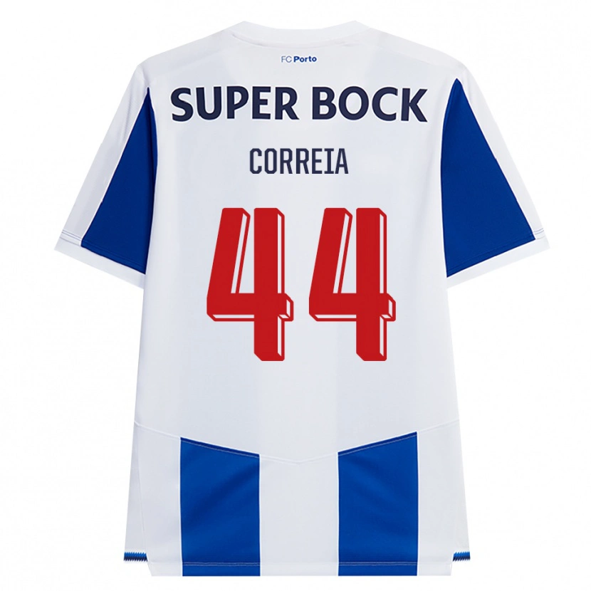 Danxen Mann Romain Correia #44 Blå Hvit Rød Hjemmetrøye Drakt Trøye 2026/27 Skjorter T-Skjorte