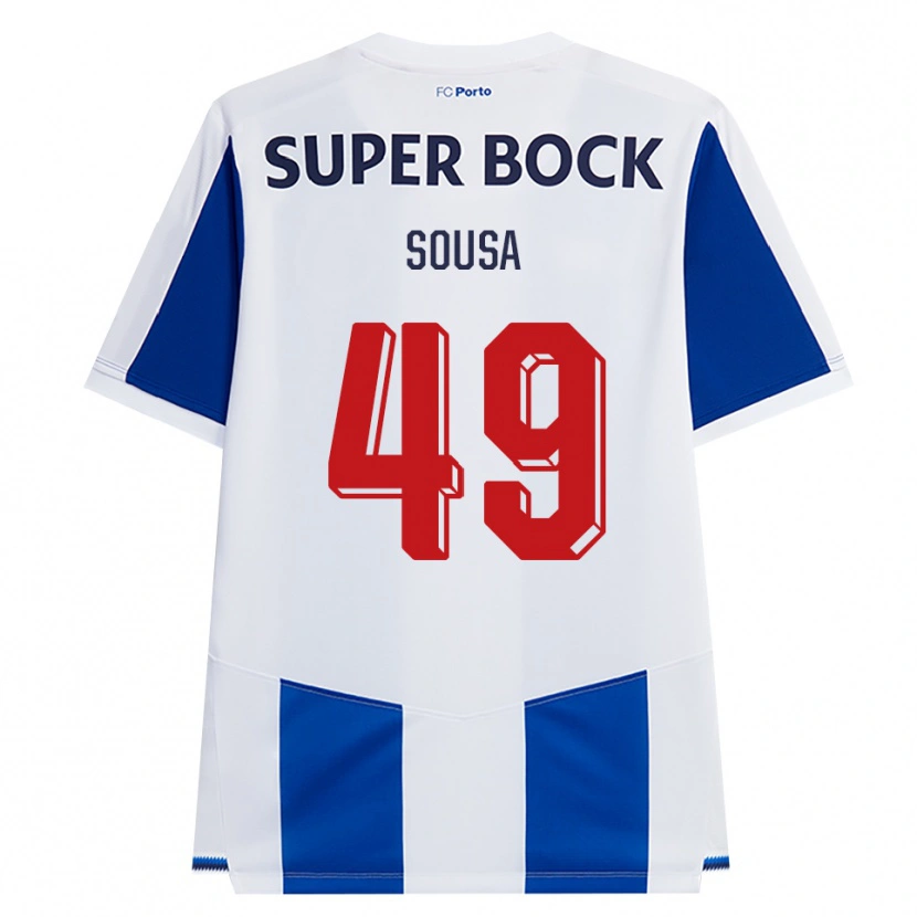 Danxen Mann Gonçalo Sousa #49 Blå Hvit Rød Hjemmetrøye Drakt Trøye 2026/27 Skjorter T-Skjorte