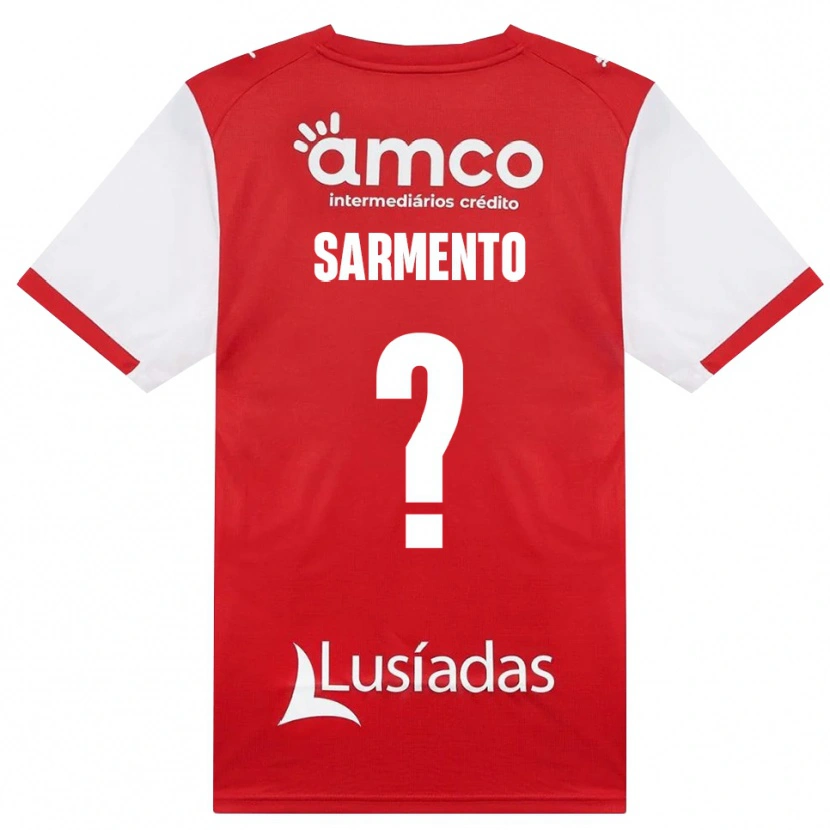 Danxen Mann Bernardo Sarmento #0 Hvit Rød Svart Hjemmetrøye Drakt Trøye 2026/27 Skjorter T-Skjorte