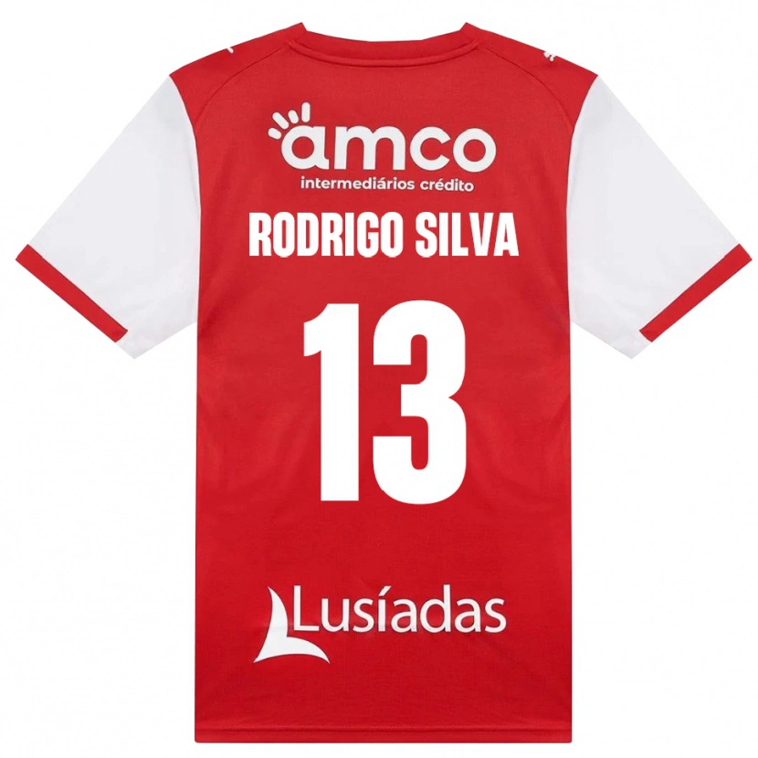 Danxen Mann Rodrigo Silva #13 Hvit Rød Svart Hjemmetrøye Drakt Trøye 2026/27 Skjorter T-Skjorte