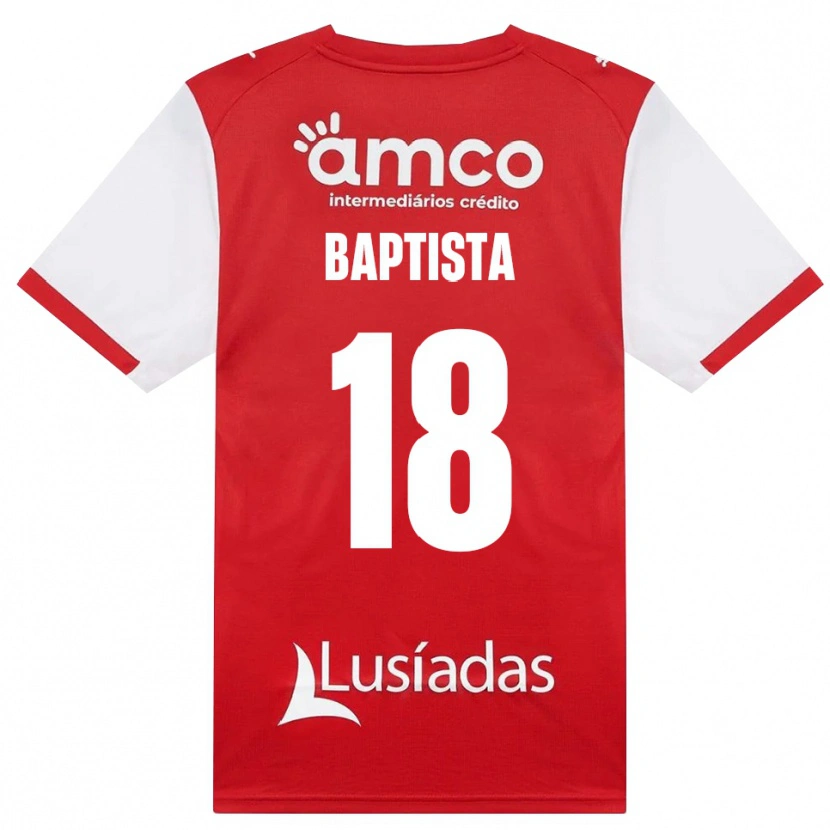Danxen Mann Tiago Baptista #18 Hvit Rød Svart Hjemmetrøye Drakt Trøye 2026/27 Skjorter T-Skjorte