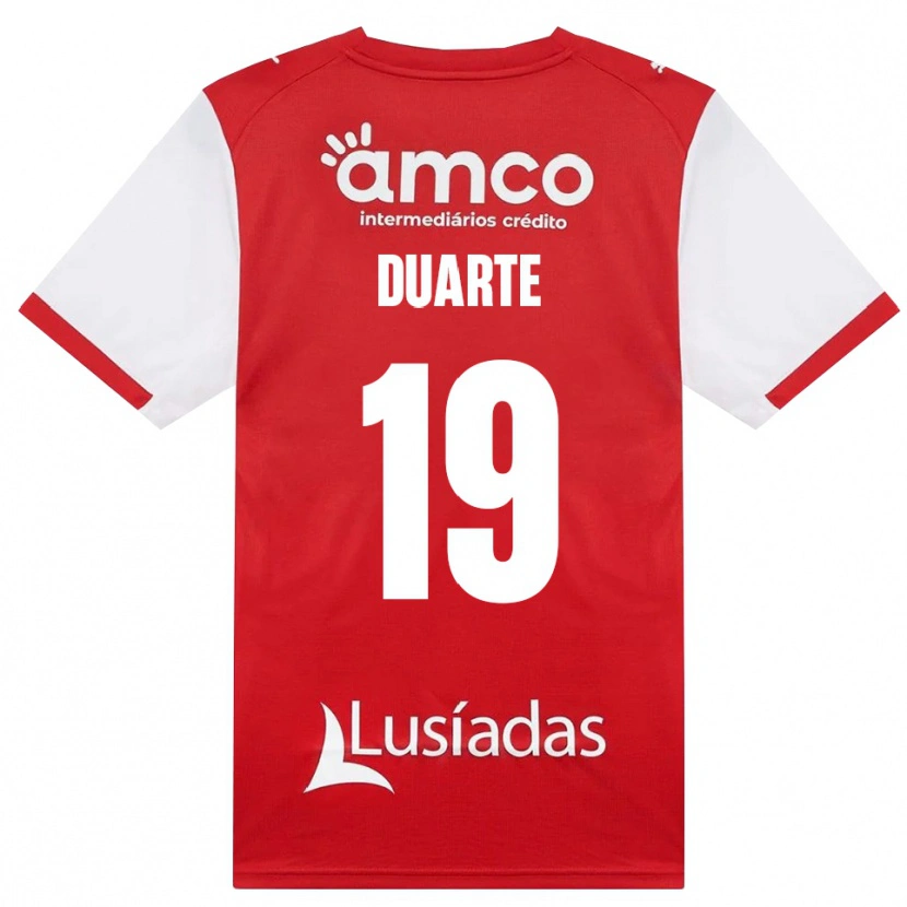 Danxen Mann João Duarte #19 Hvit Rød Svart Hjemmetrøye Drakt Trøye 2026/27 Skjorter T-Skjorte