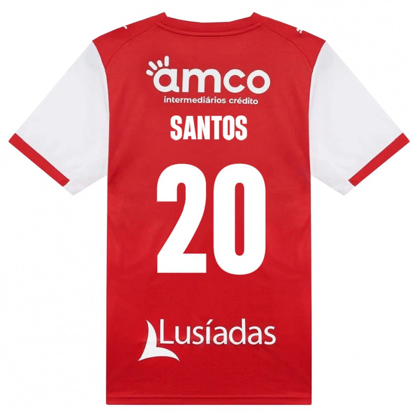 Danxen Mann Lourenço Santos #20 Hvit Rød Svart Hjemmetrøye Drakt Trøye 2026/27 Skjorter T-Skjorte