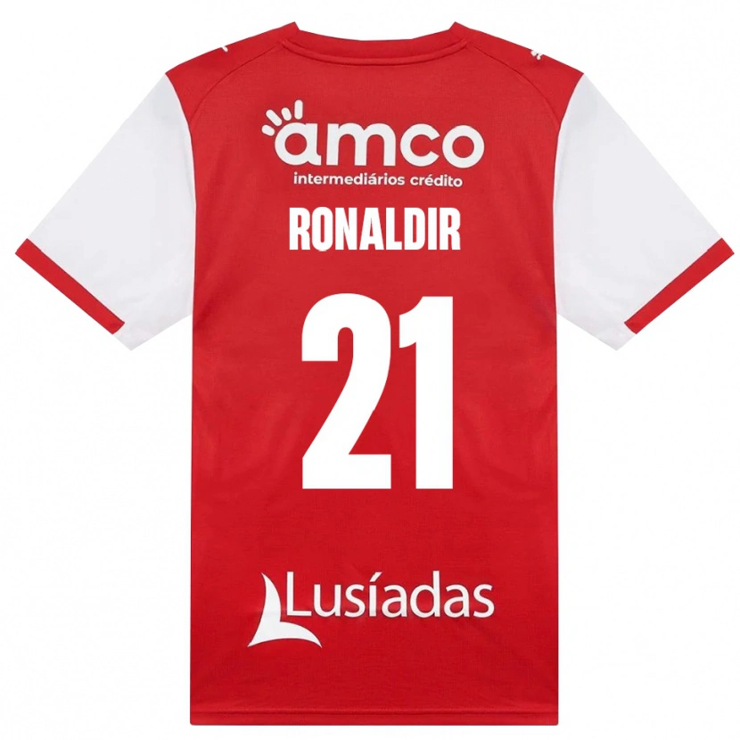 Danxen Mann Ronaldir Pereira Dos Santos #21 Hvit Rød Svart Hjemmetrøye Drakt Trøye 2026/27 Skjorter T-Skjorte