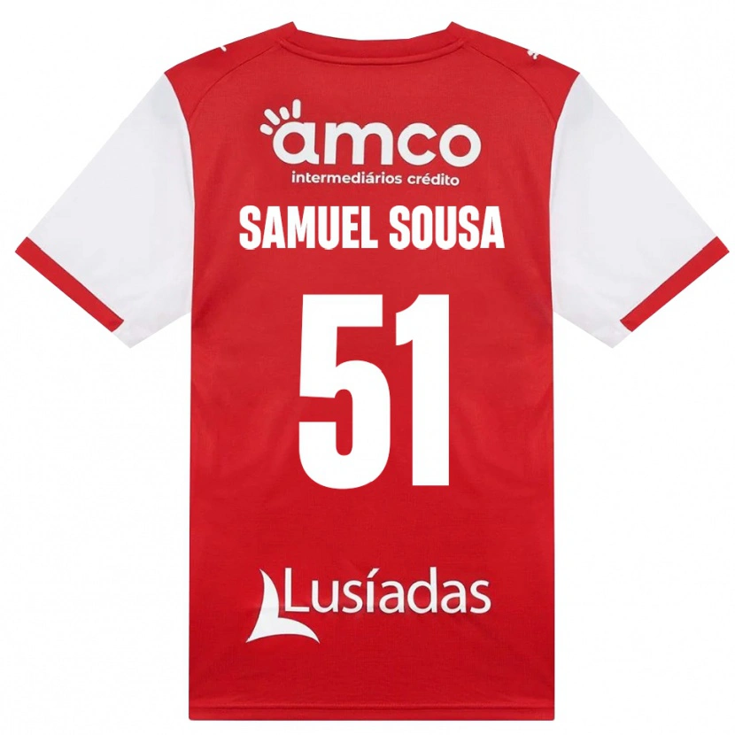 Danxen Mann Samuel Sousa #51 Hvit Rød Svart Hjemmetrøye Drakt Trøye 2026/27 Skjorter T-Skjorte
