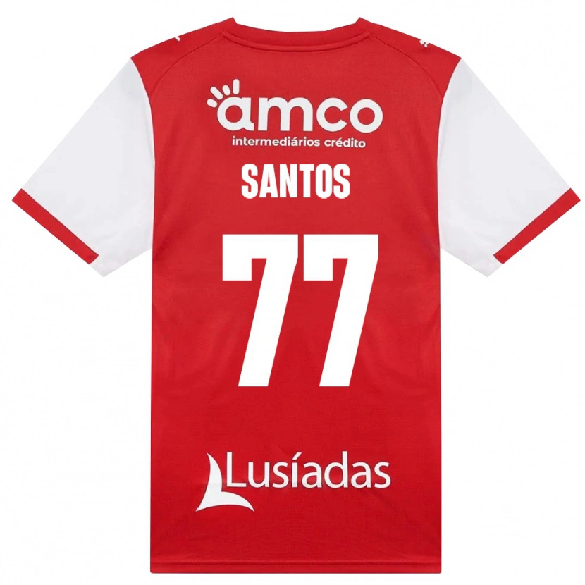 Danxen Mann Edu Santos #77 Hvit Rød Svart Hjemmetrøye Drakt Trøye 2026/27 Skjorter T-Skjorte