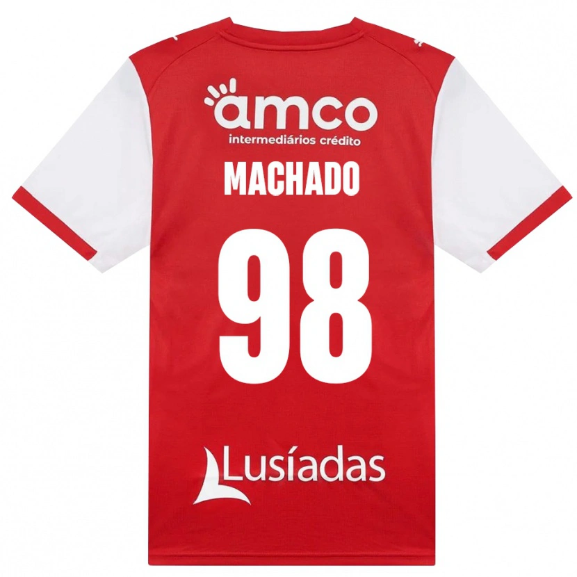 Danxen Mann Gonçalo Machado #98 Hvit Rød Svart Hjemmetrøye Drakt Trøye 2026/27 Skjorter T-Skjorte