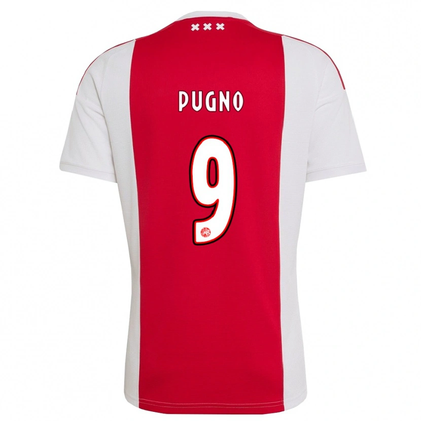Danxen Mann Diego Pugno #9 Rød Hvit Gul Hjemmetrøye Drakt Trøye 2026/27 Skjorter T-Skjorte