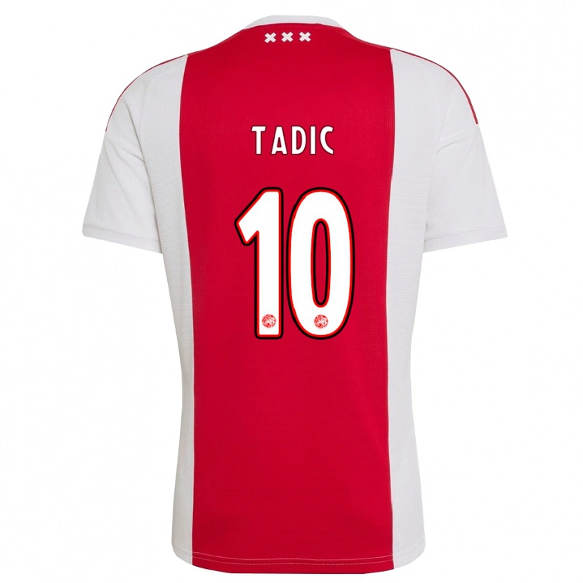 Danxen Mann Dusan Tadic #10 Rød Hvit Gul Hjemmetrøye Drakt Trøye 2026/27 Skjorter T-Skjorte