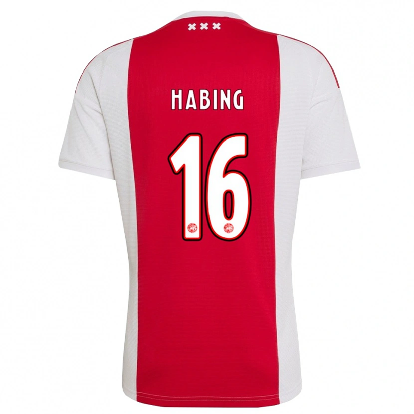 Danxen Mann Youri Habing #16 Rød Hvit Gul Hjemmetrøye Drakt Trøye 2026/27 Skjorter T-Skjorte