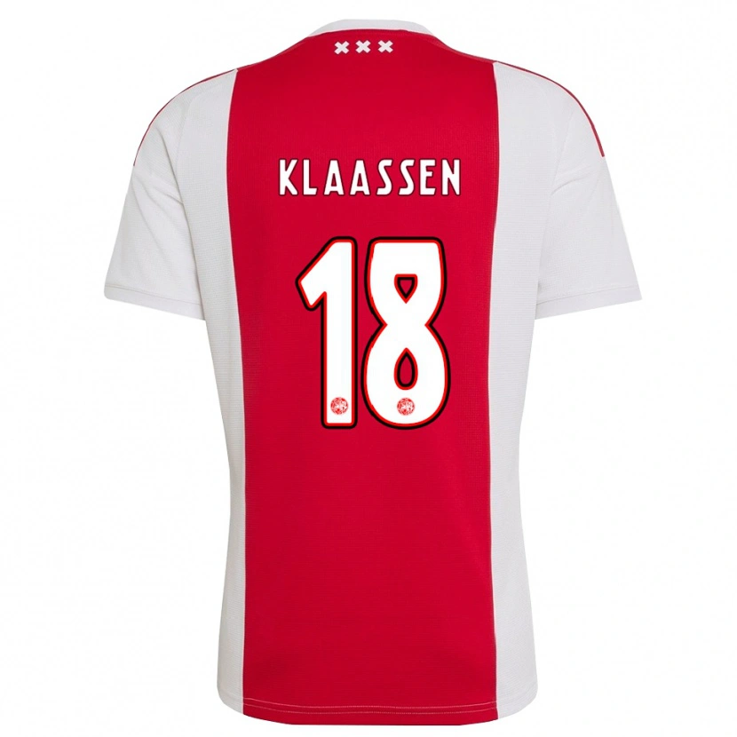 Danxen Mann Davy Klaassen #18 Rød Hvit Gul Hjemmetrøye Drakt Trøye 2026/27 Skjorter T-Skjorte