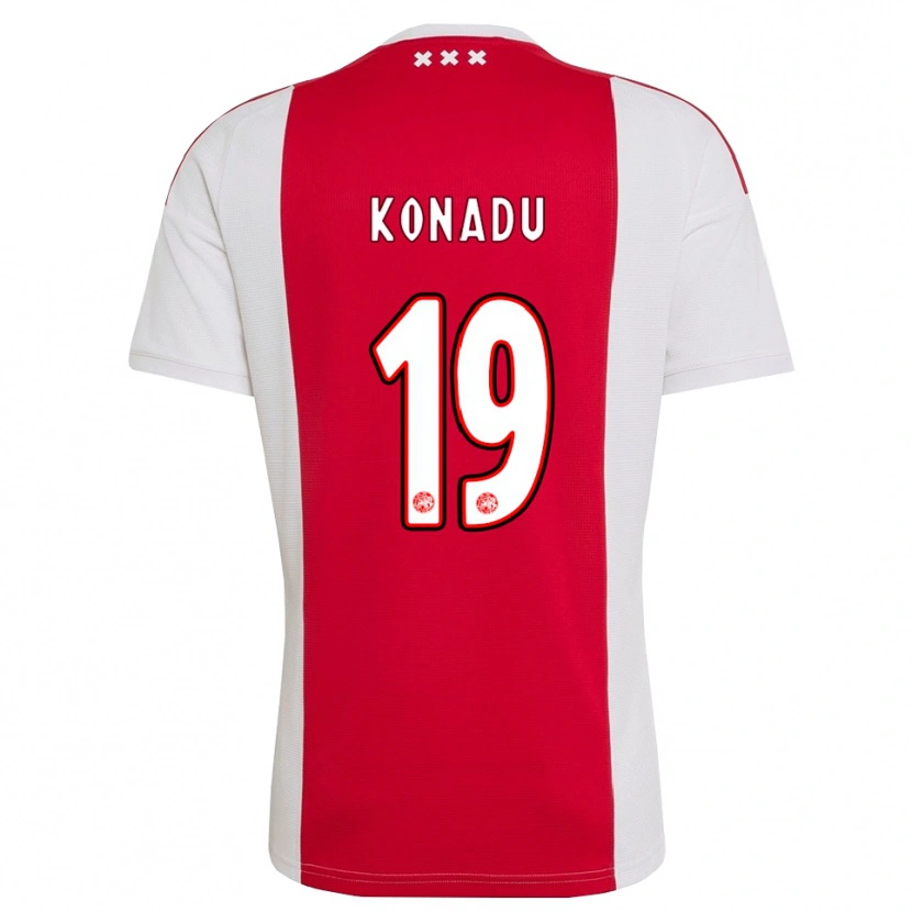 Danxen Mann Don-Angelo Konadu #19 Rød Hvit Gul Hjemmetrøye Drakt Trøye 2026/27 Skjorter T-Skjorte