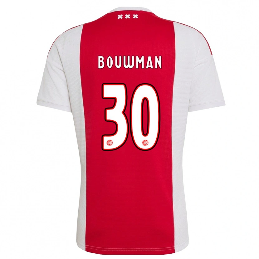 Danxen Mann Aaron Bouwman #30 Rød Hvit Gul Hjemmetrøye Drakt Trøye 2026/27 Skjorter T-Skjorte
