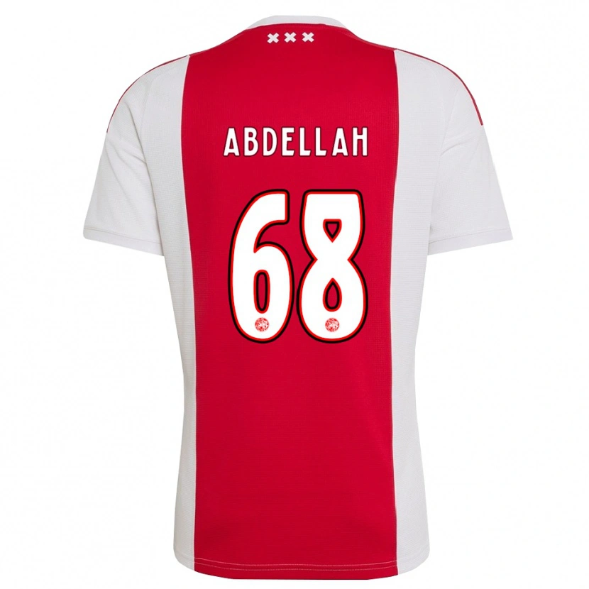 Danxen Mann Abdellah Ouazane #68 Rød Hvit Gul Hjemmetrøye Drakt Trøye 2026/27 Skjorter T-Skjorte