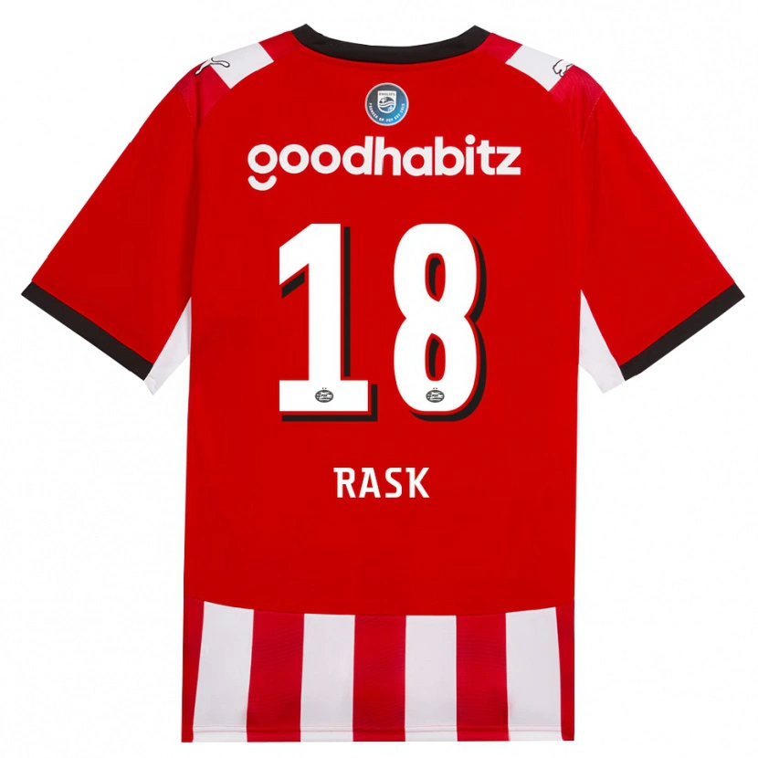 Danxen Mann Caroline Rask #18 Rød Hvit Svart Hjemmetrøye Drakt Trøye 2026/27 Skjorter T-Skjorte