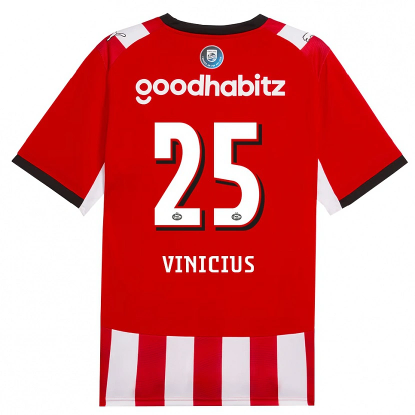 Danxen Mann Carlos Vinicius #25 Rød Hvit Svart Hjemmetrøye Drakt Trøye 2026/27 Skjorter T-Skjorte