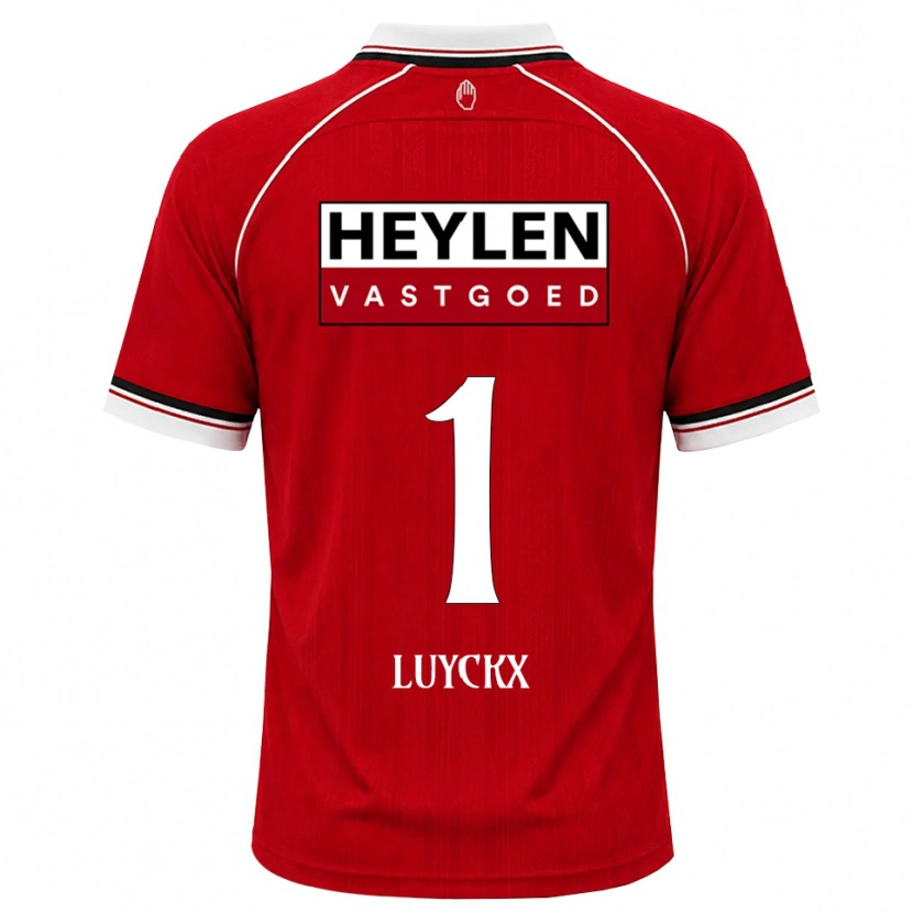 Danxen Mann Vic Luyckx #1 Rød Hvit Svart Hjemmetrøye Drakt Trøye 2026/27 Skjorter T-Skjorte