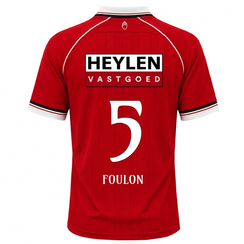 Danxen Mann Daam Foulon #5 Rød Hvit Svart Hjemmetrøye Drakt Trøye 2026/27 Skjorter T-Skjorte