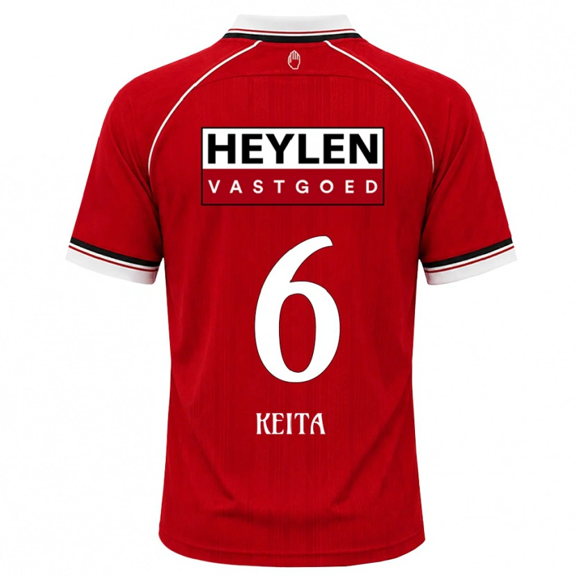 Danxen Mann Thierno Keita #6 Rød Hvit Svart Hjemmetrøye Drakt Trøye 2026/27 Skjorter T-Skjorte
