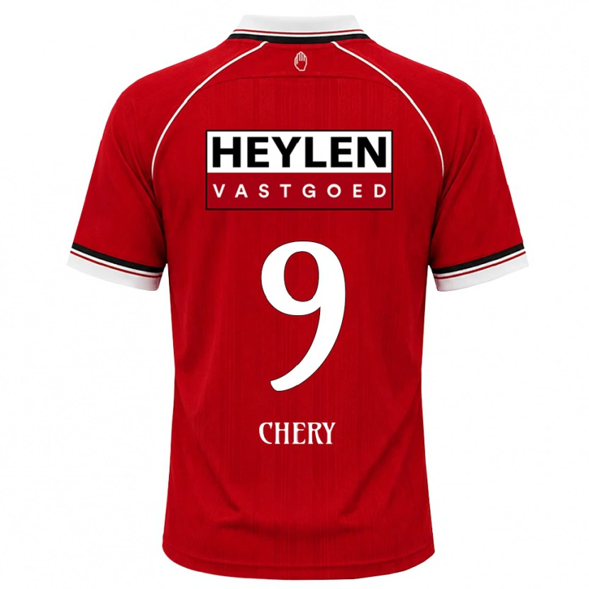 Danxen Mann Tjaronn Chery #9 Rød Hvit Svart Hjemmetrøye Drakt Trøye 2026/27 Skjorter T-Skjorte