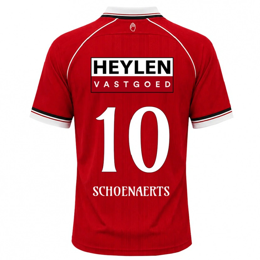 Danxen Mann Nand Schoenaerts #10 Rød Hvit Svart Hjemmetrøye Drakt Trøye 2026/27 Skjorter T-Skjorte
