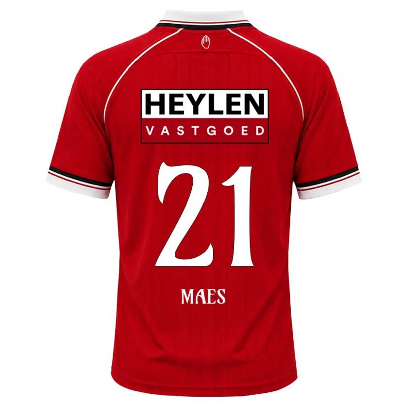 Danxen Mann Noa Maes #21 Rød Hvit Svart Hjemmetrøye Drakt Trøye 2026/27 Skjorter T-Skjorte