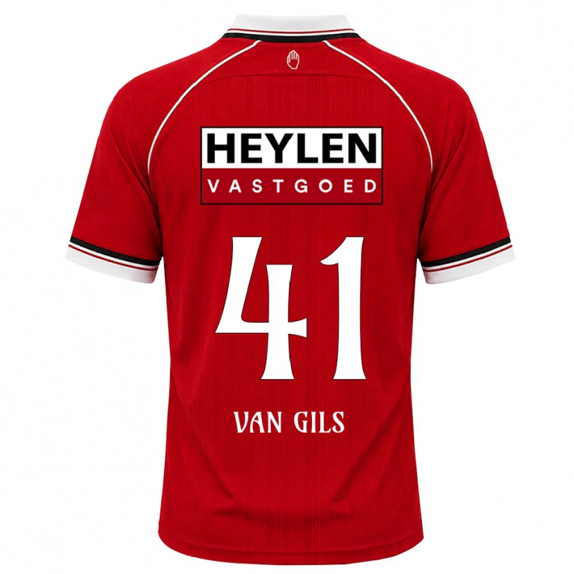 Danxen Mann Mathis Van Gils #41 Rød Hvit Svart Hjemmetrøye Drakt Trøye 2026/27 Skjorter T-Skjorte