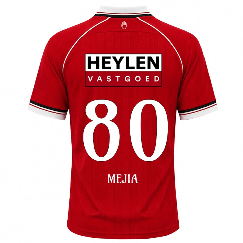 Danxen Mann Carlos Mejia #80 Rød Hvit Svart Hjemmetrøye Drakt Trøye 2026/27 Skjorter T-Skjorte