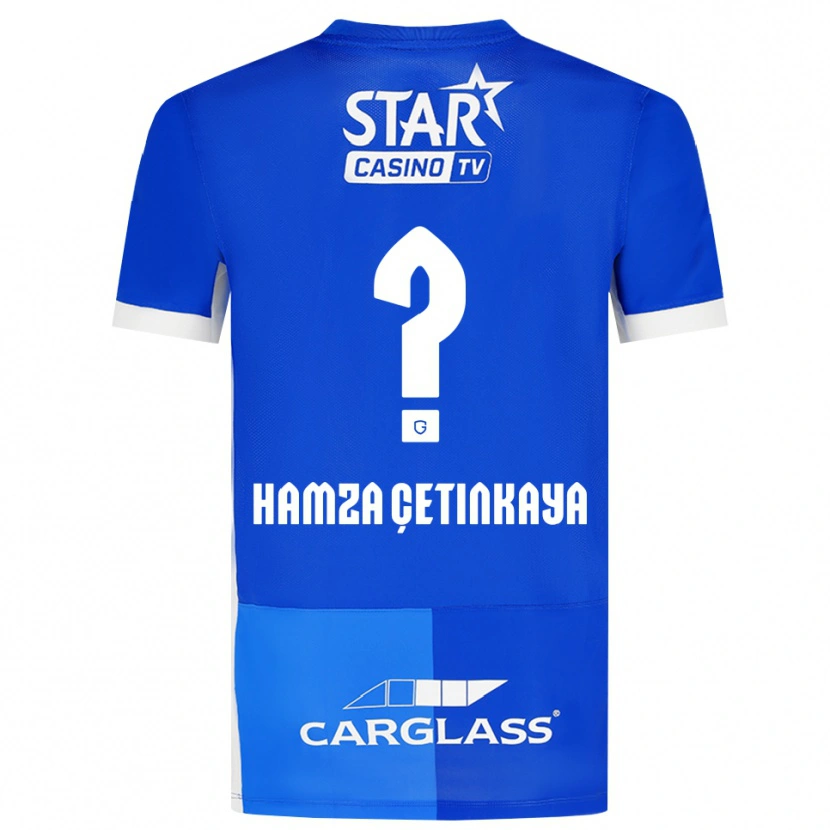 Danxen Mann Ayaz Hamza Çetinkaya #0 Mellomblå Kongeblå Hvit Hjemmetrøye Drakt Trøye 2026/27 Skjorter T-Skjorte