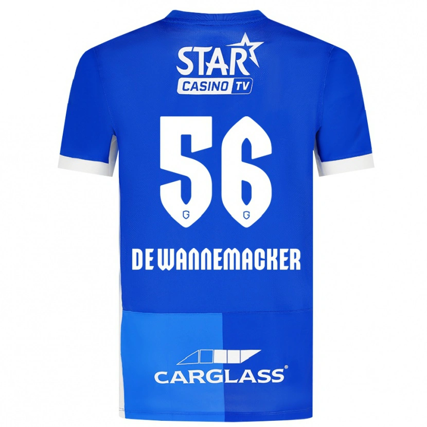 Danxen Mann August De Wannemacker #56 Mellomblå Kongeblå Hvit Hjemmetrøye Drakt Trøye 2026/27 Skjorter T-Skjorte