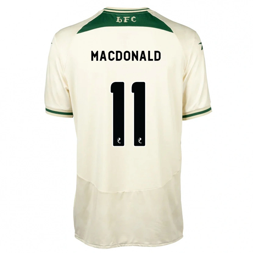 Danxen Mann Callum Macdonald #11 Hvit Skogsgrønn Bortetrøye Drakt Trøye 2026/27 Skjorter T-Skjorte