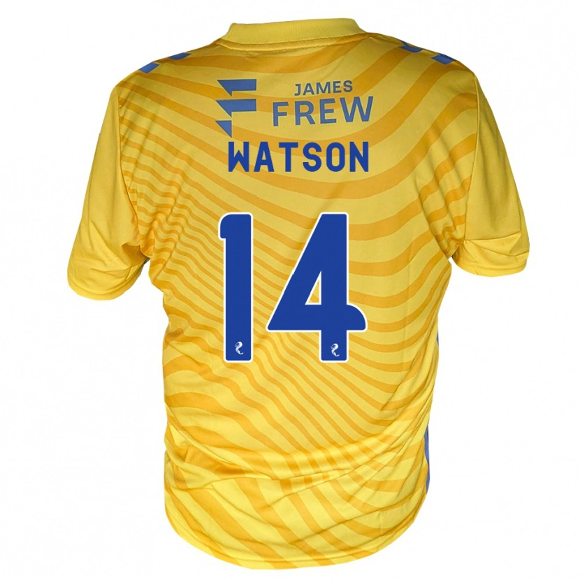 Danxen Mann Craig Watson #14 Kongeligblå Gul Bortetrøye Drakt Trøye 2026/27 Skjorter T-Skjorte