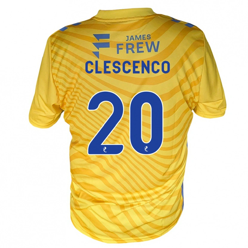 Danxen Mann Nicky Clescenco #20 Kongeligblå Gul Bortetrøye Drakt Trøye 2026/27 Skjorter T-Skjorte