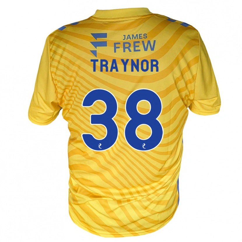 Danxen Mann Archie Traynor #38 Kongeligblå Gul Bortetrøye Drakt Trøye 2026/27 Skjorter T-Skjorte