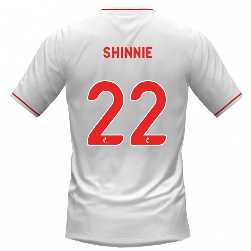 Danxen Mann Andrew Shinnie #22 Hvit Rød Bortetrøye Drakt Trøye 2026/27 Skjorter T-Skjorte