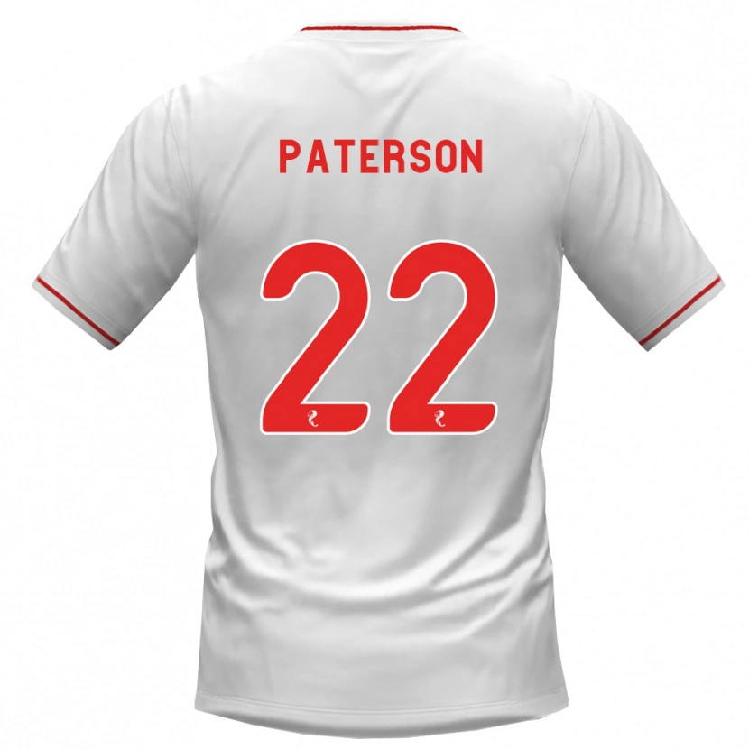 Danxen Mann Maura Paterson #22 Hvit Rød Bortetrøye Drakt Trøye 2026/27 Skjorter T-Skjorte