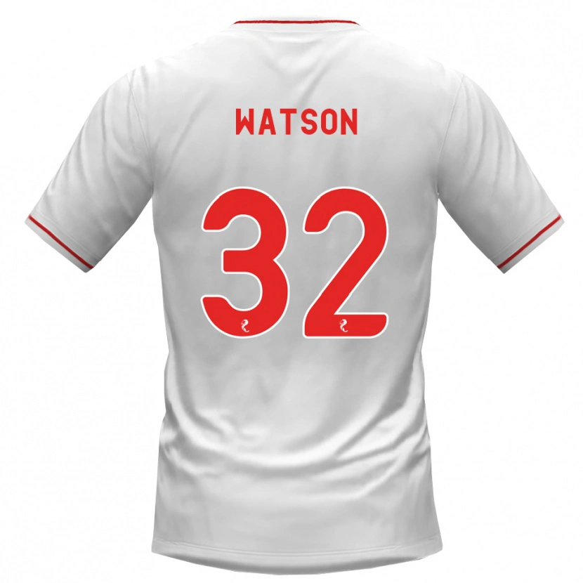 Danxen Mann Ashley Watson #32 Hvit Rød Bortetrøye Drakt Trøye 2026/27 Skjorter T-Skjorte
