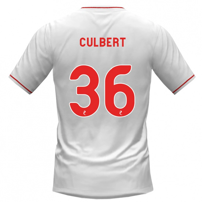 Danxen Mann Sam Culbert #36 Hvit Rød Bortetrøye Drakt Trøye 2026/27 Skjorter T-Skjorte