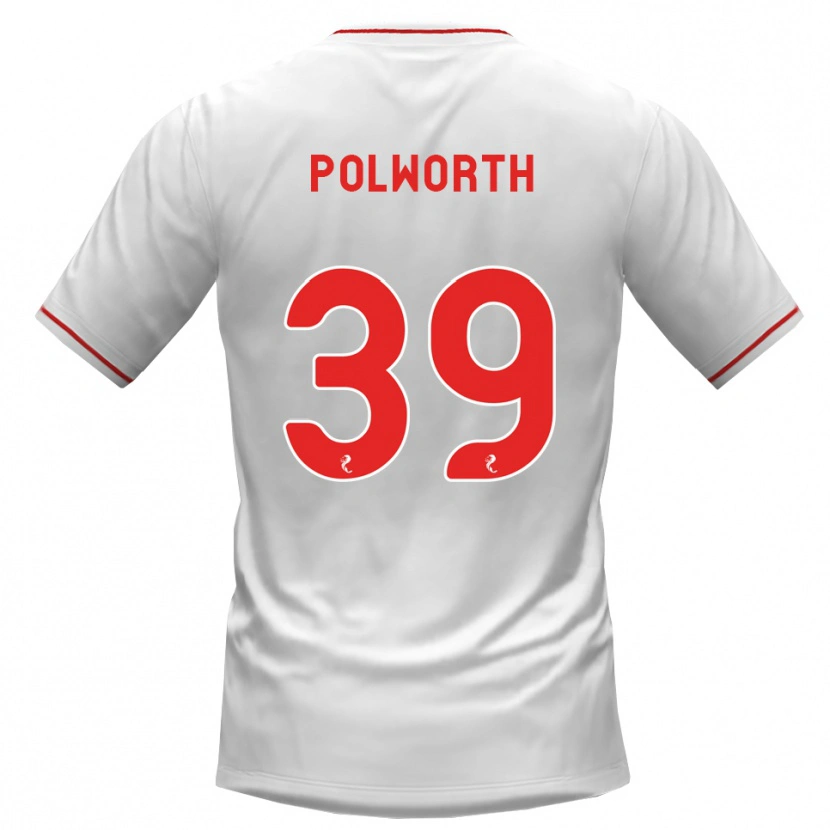 Danxen Mann Liam Polworth #39 Hvit Rød Bortetrøye Drakt Trøye 2026/27 Skjorter T-Skjorte